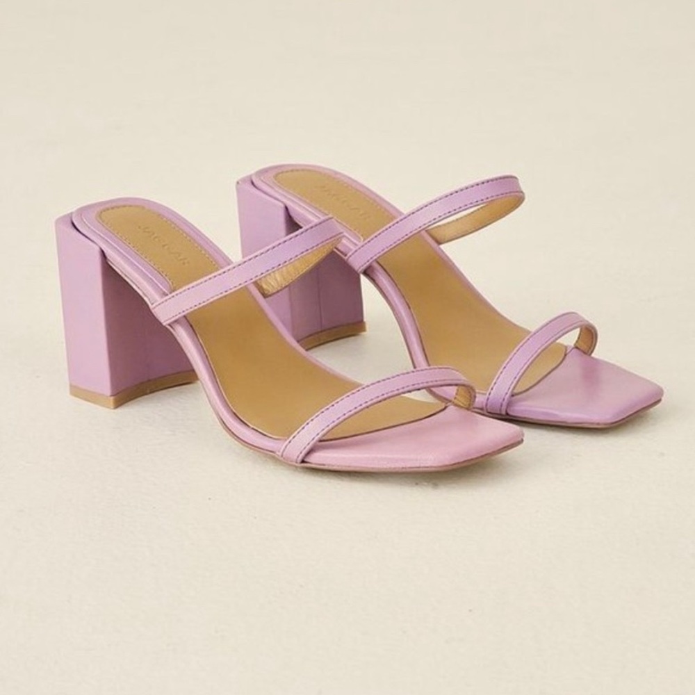 JAGGAR THE LABEL - Slip on square toe heel, lilac, size: EU 40 / US AU 9 / UK 7